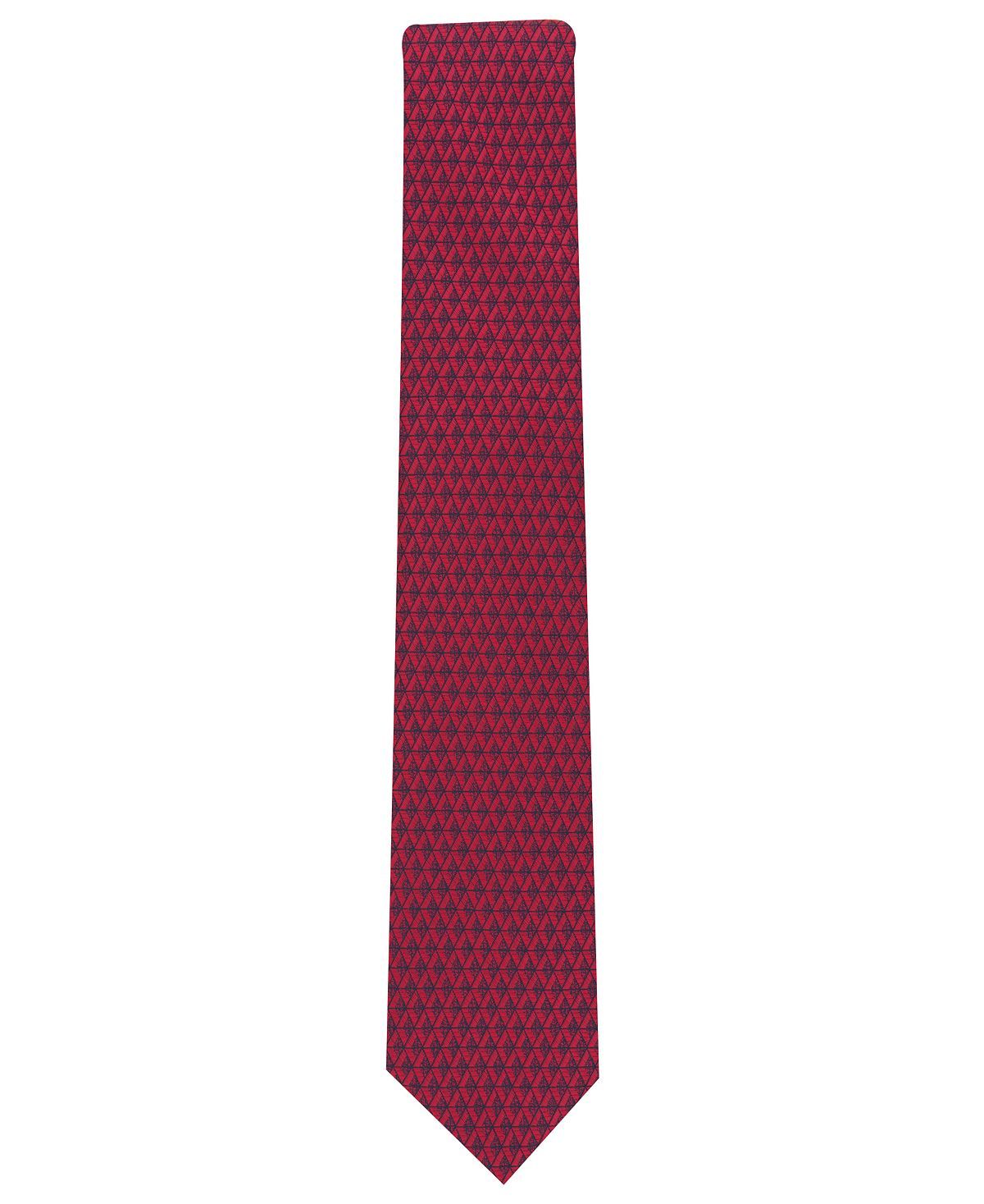 Perry Ellis Scheer Classic Geo Neat Tie Burgundy
