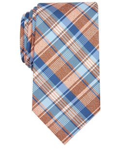 Perry Ellis Woodruff Plaid Tie Orange thumbnail 1