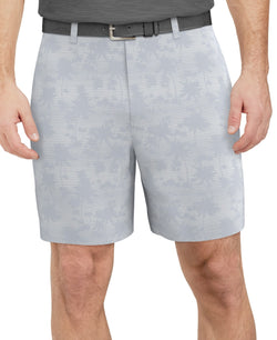 Pga Tour Active Waistband Shadow Palm Printed 8" Golf Shorts - Gray Dawn thumbnail 2