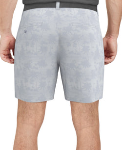 Pga Tour Active Waistband Shadow Palm Printed 8" Golf Shorts - Gray Dawn thumbnail 3