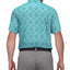 Pga Tour Athletic Fit Short Sleeve Polo Shirt Blue Floral Moisture Wicking