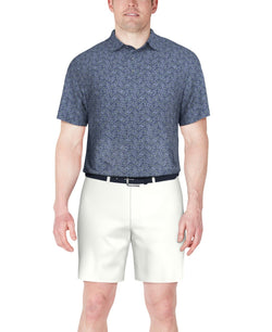 Pga Tour Athletic Fit Short Sleeve Polo Shirt Blue thumbnail 3