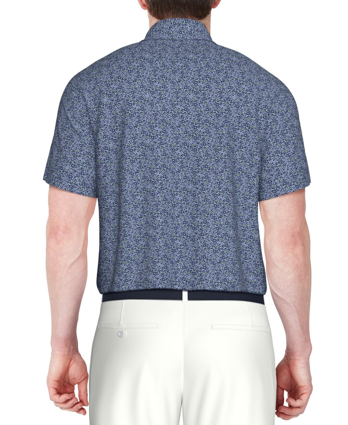 Pga Tour Athletic Fit Short Sleeve Polo Shirt Blue