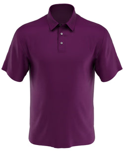 Pga Tour Birdseye Polo Shirt Plum Caspia thumbnail 1