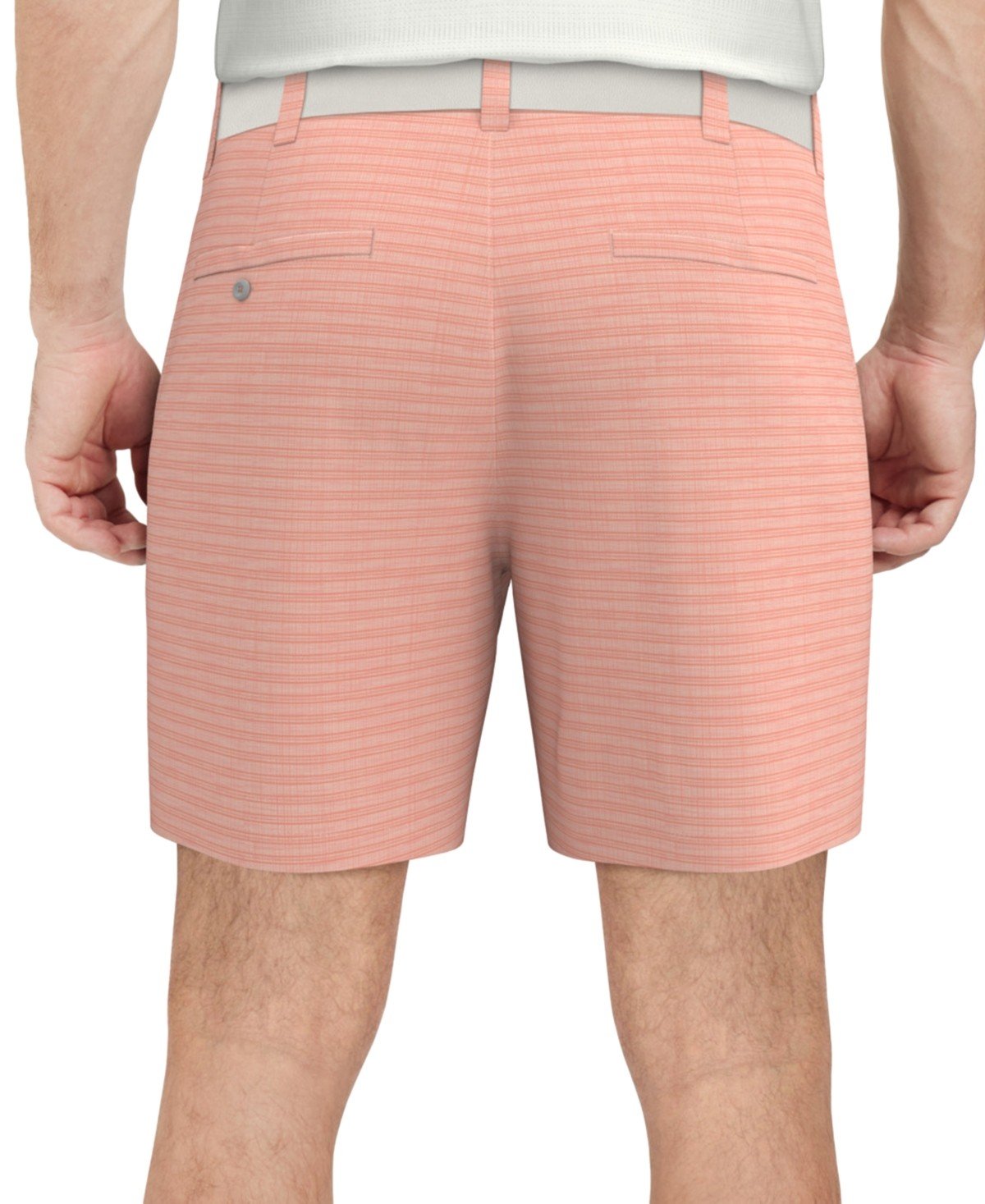 Pga Tour Blue Curacao Striped Golf Shorts pink