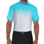 Pga Tour Classic - Fit Stretch Performance Interlock Ombre Golf Polo Shirt - Blue Curac