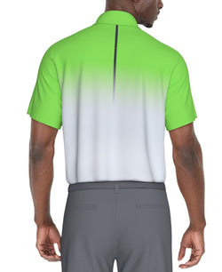 Pga Tour Classic - Fit Stretch Performance Ombre Golf Polo Shirt - Green Flas thumbnail 4