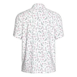 Pga Tour Classic - Fit Stretch Performance Printed Golf Polo Shirt - Bright White thumbnail 2
