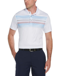 Pga Tour Engineered Stripe Polo Bright White thumbnail 1