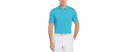 Pga Tour Feeder Stripe Polo Shirt Blue Danube thumbnail 1