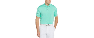 Pga Tour Feeder Stripe Polo Shirt Electric Green