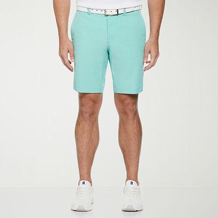 Pga Tour Flat - Front 4 - Way Stretch 9" Shorts - Cockatoo Heather