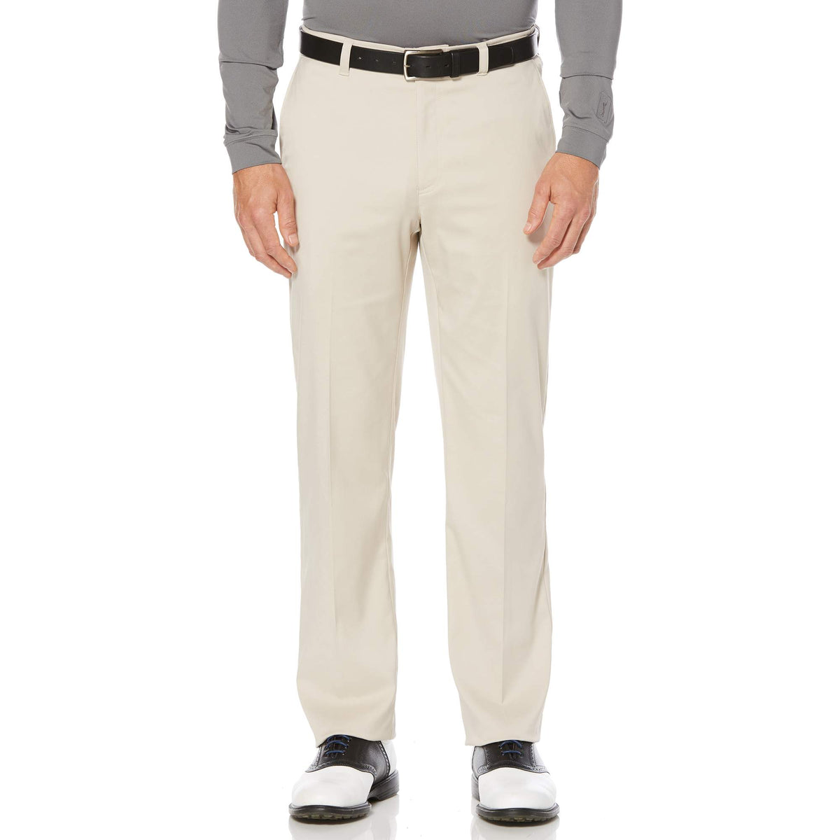 Pga Tour Flat Front Active Waistband Golf Pant Stone 40W 32L