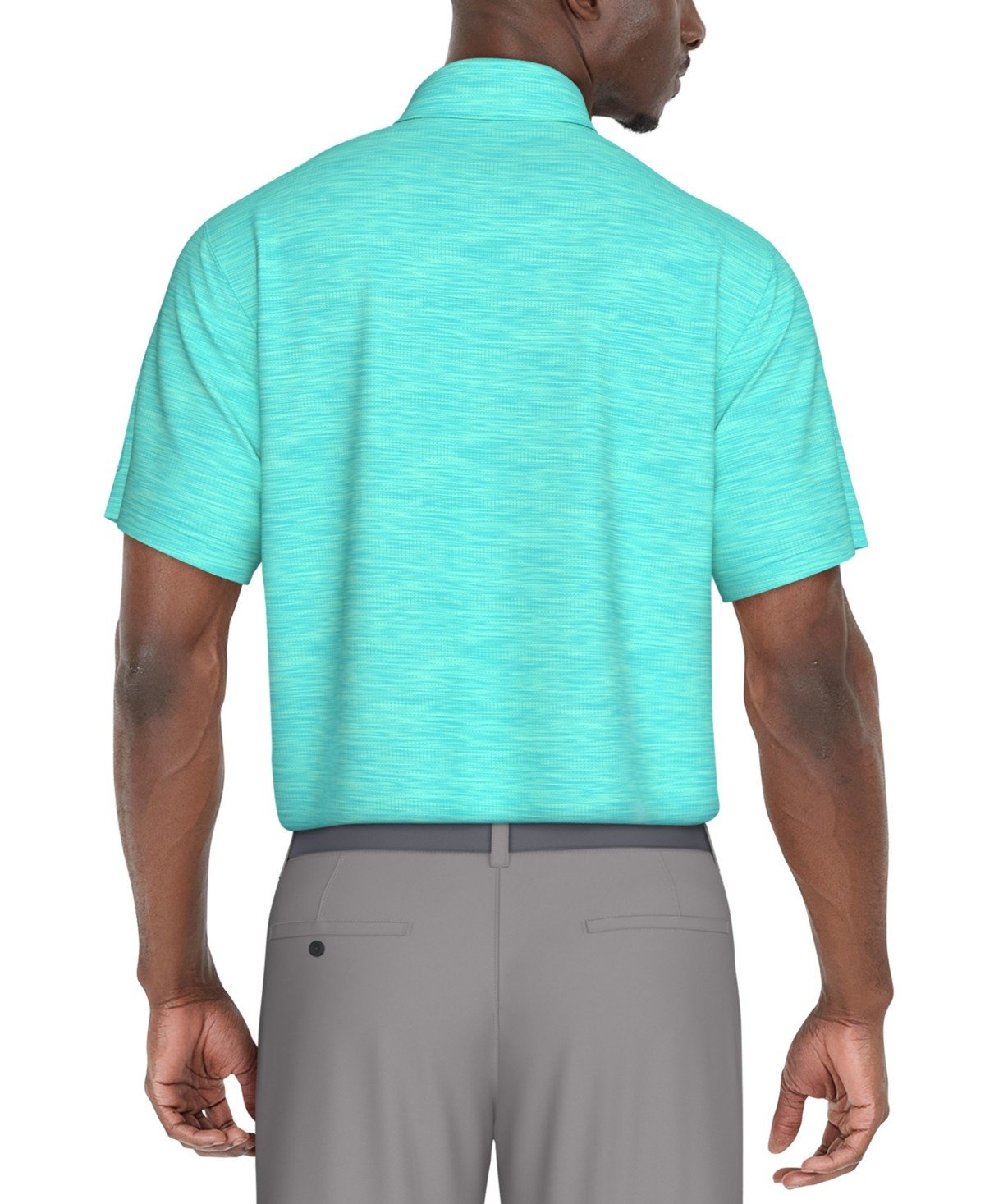 Pga Tour Jasper Airflux Short Sleeve Performance Polo Shirt - Med Bl Cur