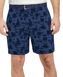 Pga Tour Men's Shadow Palm Printed 8" Golf Shorts - Insignia Blue thumbnail 1