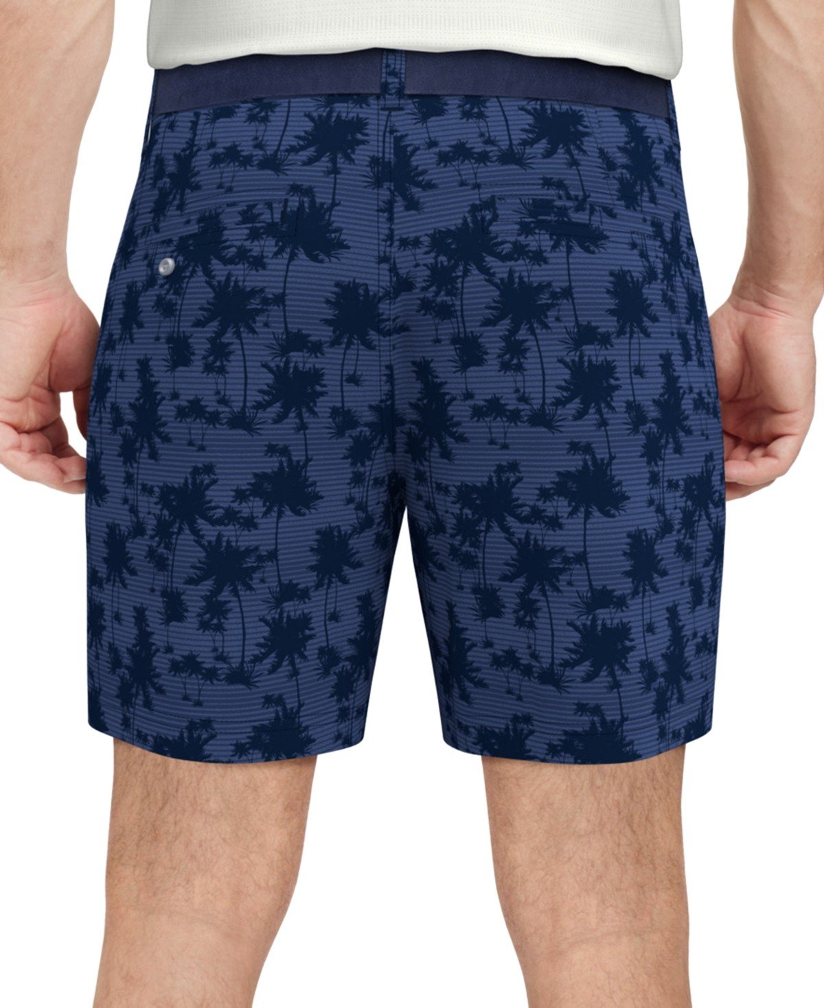 Pga Tour Men's Shadow Palm Printed 8" Golf Shorts - Insignia Blue