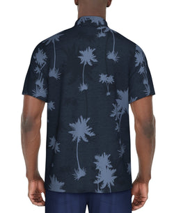 Pga Tour Regular Fit Short Sleeve Polo Shirt Blue Floral thumbnail 4