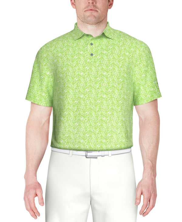 Pga Tour Regular Fit Short Sleeve Polo Shirt Lime Green