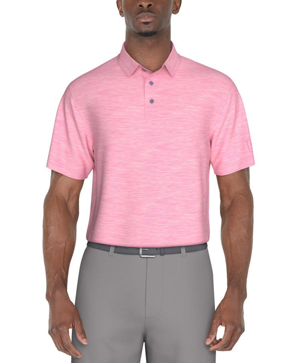 Pga Tour Regular Fit Short Sleeve Polo Shirt Pink Solid