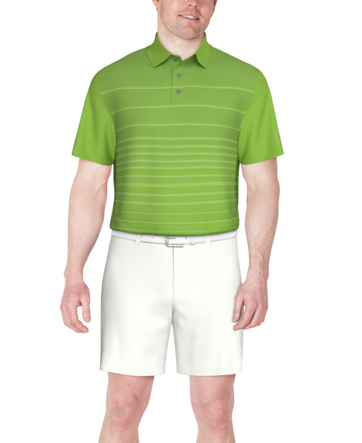 Pga Tour Short Sleeve Performance Polo Shirt - Green Flas