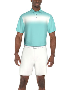 Pga Tour Short Sleeve Textured Performance Polo Shirt - Blue Curac thumbnail 3