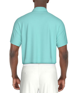 Pga Tour Short Sleeve Textured Performance Polo Shirt - Blue Curac thumbnail 4