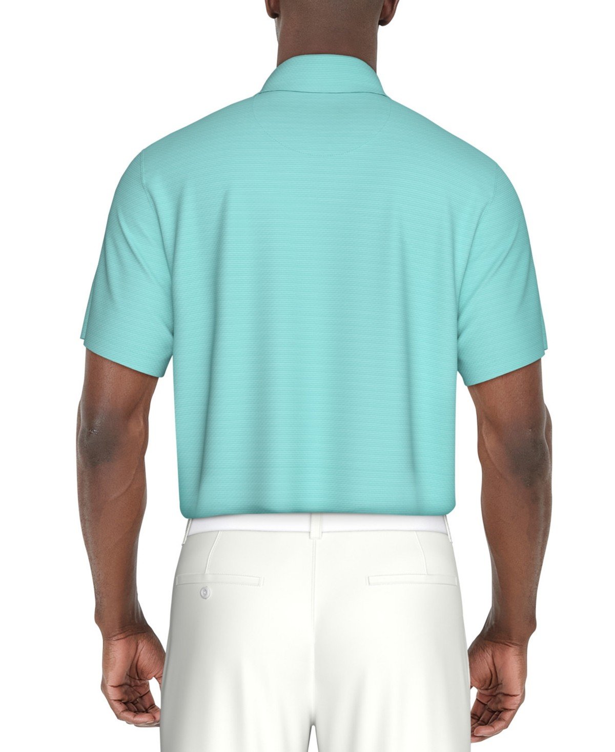 Pga Tour Short Sleeve Textured Performance Polo Shirt - Blue Curac