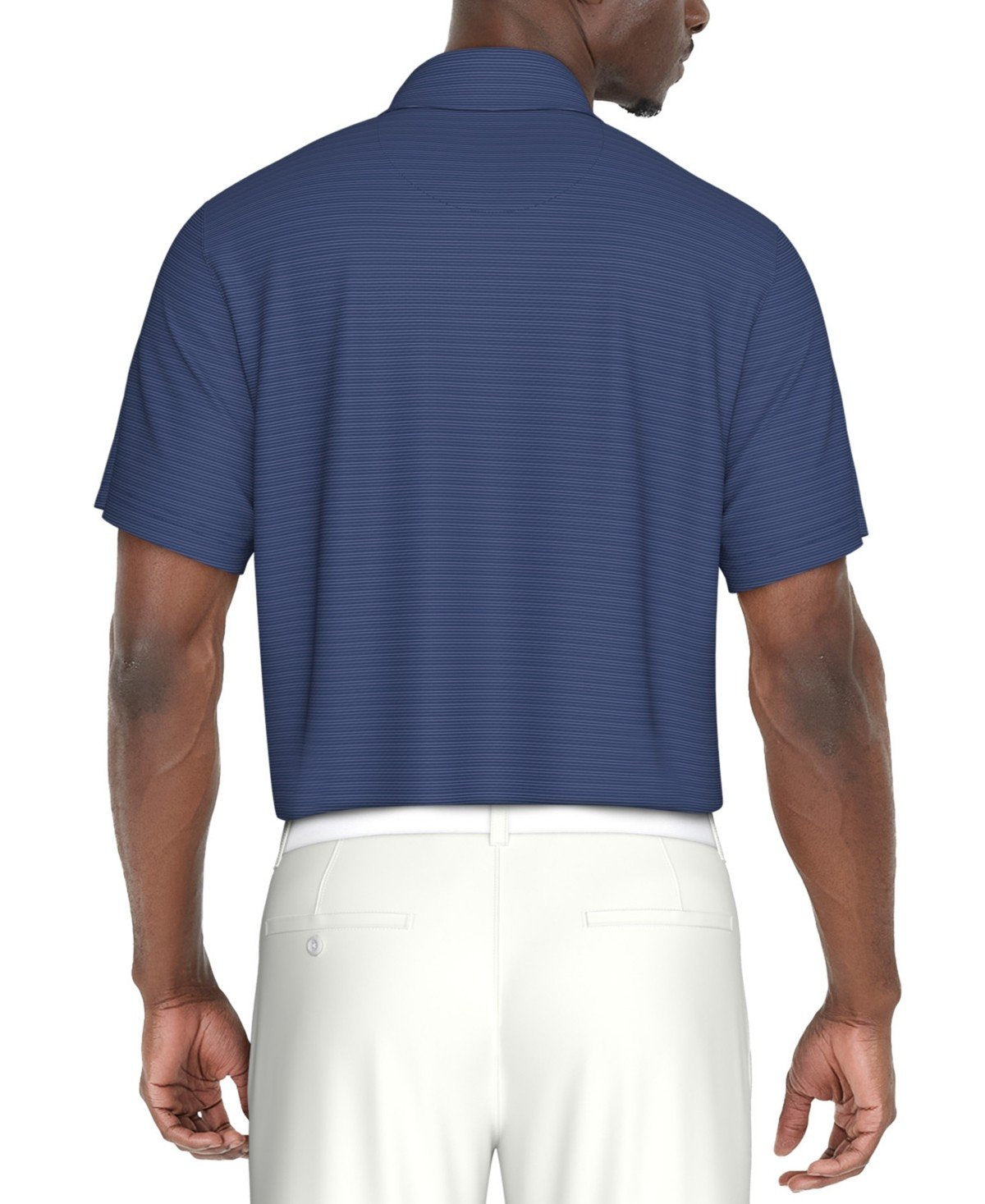 Pga Tour Short Sleeve Textured Performance Polo Shirt - True Navy