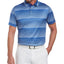Pga Tour Space-dyed Stripe Polo Shirt Vallatra Blue
