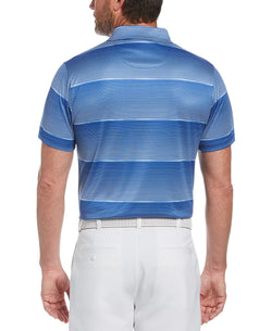 Pga Tour Space-dyed Stripe Polo Shirt Vallatra Blue thumbnail 2