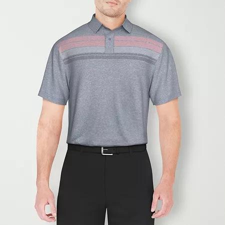 Pga Tour Stretch Moisture - Wicking Chest Stripe Golf Polo Shirt - Tradedawn
