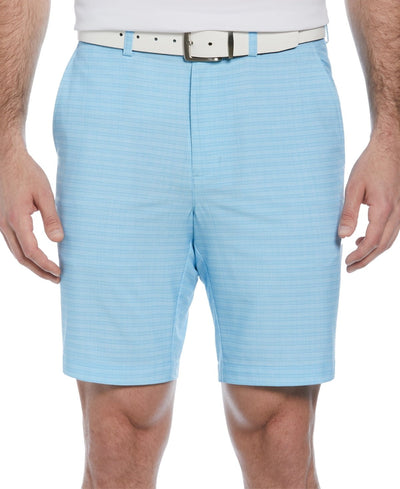 Pga Tour Striped 8" Golf Shorts - Ethereal Blue