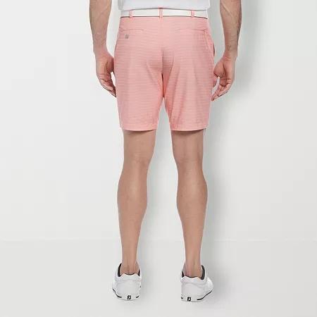 Pga Tour Striped 8" Golf Shorts - Shell Pink
