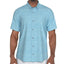 Pga Tour Textured Short Sleeve Button - Front Fruit Print Shirt - Ethereal Blue