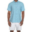 Pga Tour Textured Short Sleeve Button - Front Fruit Print Shirt - Ethereal Blue