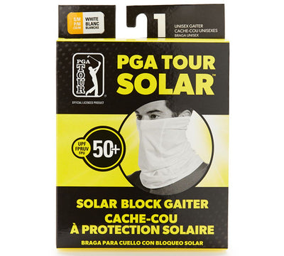 Pga Tour Unisex Upf 50+ Solar Block Gaiter 100 Bright White