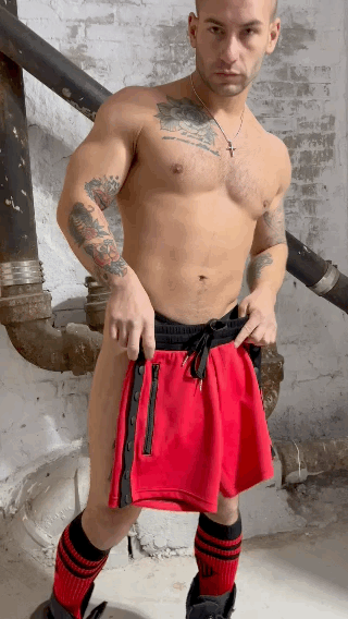 Breedwell Red Backpack Shorts