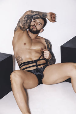 Pikante Black PIK 1097 Clandestine Velvet Brief thumbnail 4