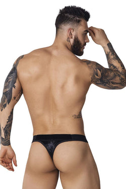 Pikante Black PIK 1099 Clandestine Velvet Thong thumbnail 2