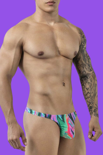 Pikante Green PIK 1829 Abstract Thong