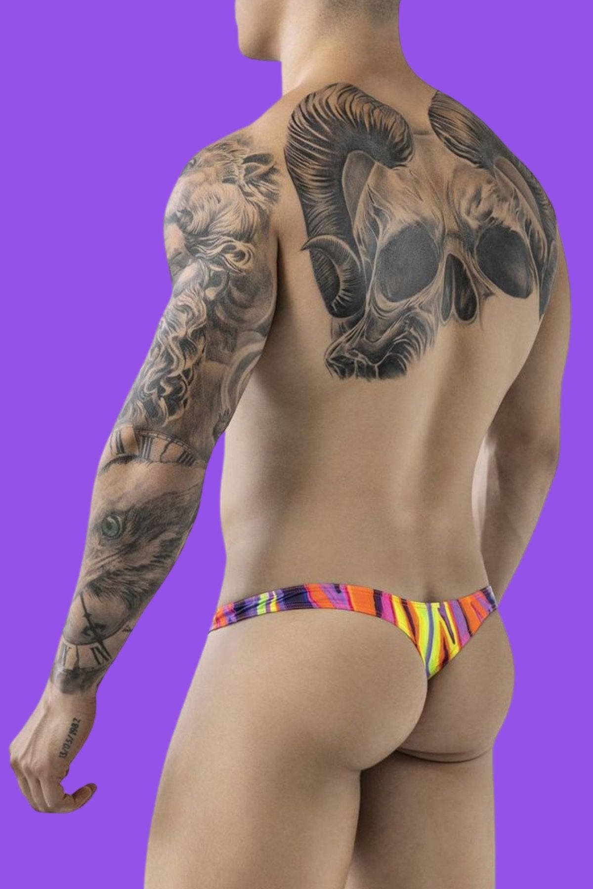 Pikante Purple PIK 1829 Abstract Thong