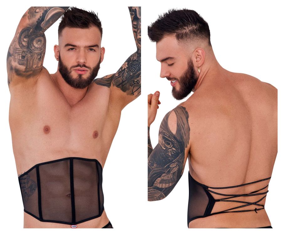 Pikante Men's Underwear PIK 1288 Mutek Corset Color Black