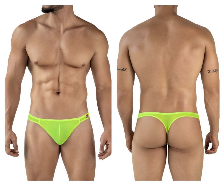 Pikante Men's Underwear PIK 2115 Amusing Thongs Color Neon Green