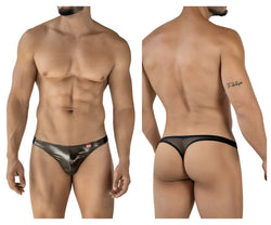 Pikante Men's Underwear PIK 2123 Gold Cup Thongs Color Black thumbnail 1