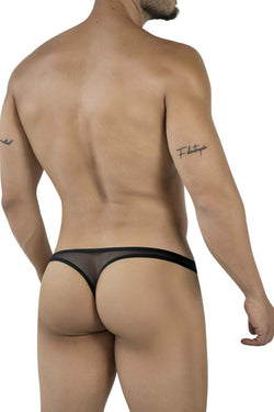 Pikante Men's Underwear PIK 2123 Gold Cup Thongs Color Black thumbnail 3