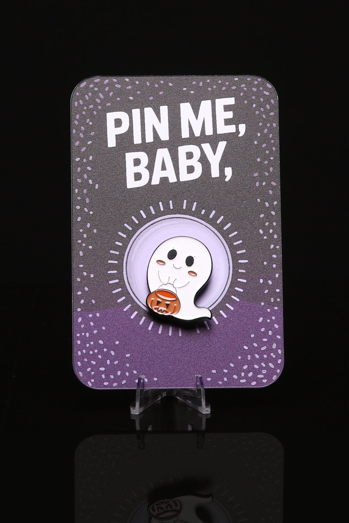 Pin Me Baby Trick or Treat Ghost Enamel Pin