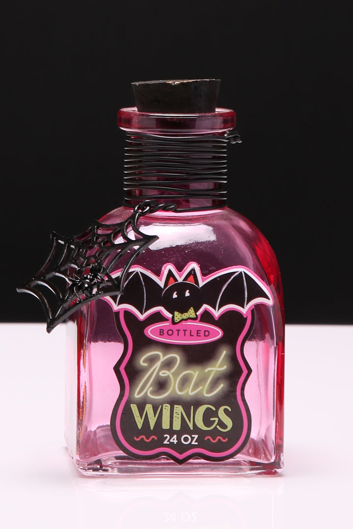 Pink Potion Bottle with Spider Web Charm