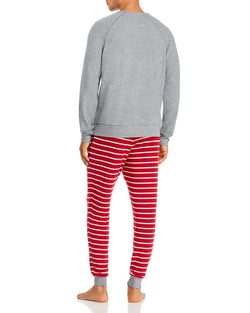 Pj Salvage Poinsettia-graphic & Striped Pj Set Red thumbnail 2