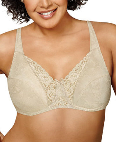 Playtex Secrets Signature Floral Underwire Bra 4422 Natural Beige- Nude 01