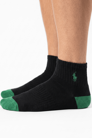 Polo Black & Green Socks - POL-7WE8